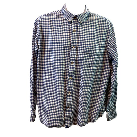 UNTUCKit Mens Flannel Shirt Slim Blue Gingham Check Cerasuolo Button Down Sz XXL - Picture 1 of 8